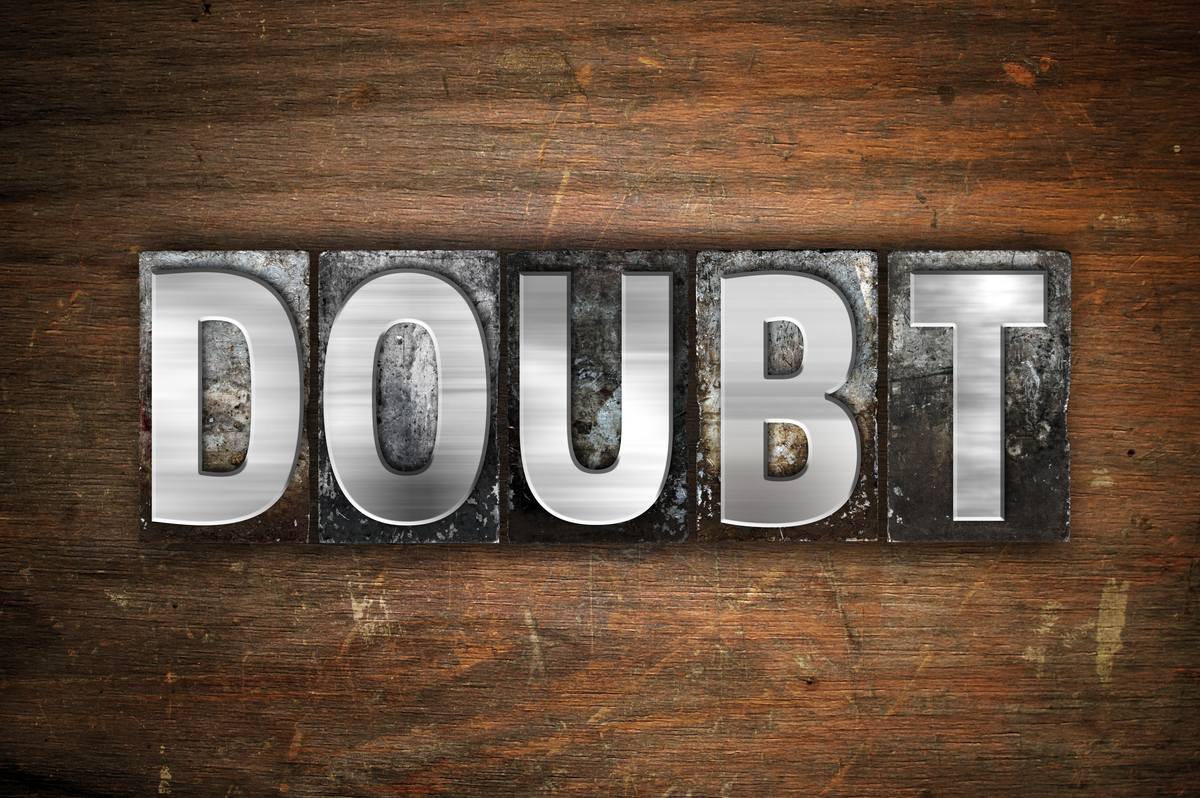 Doubt Concept Metal Letterpress Type